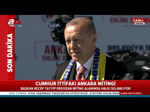 Cumhurbaşkanı Recep Tayyip Erdoğan'ın Ankara Mitingin'de \