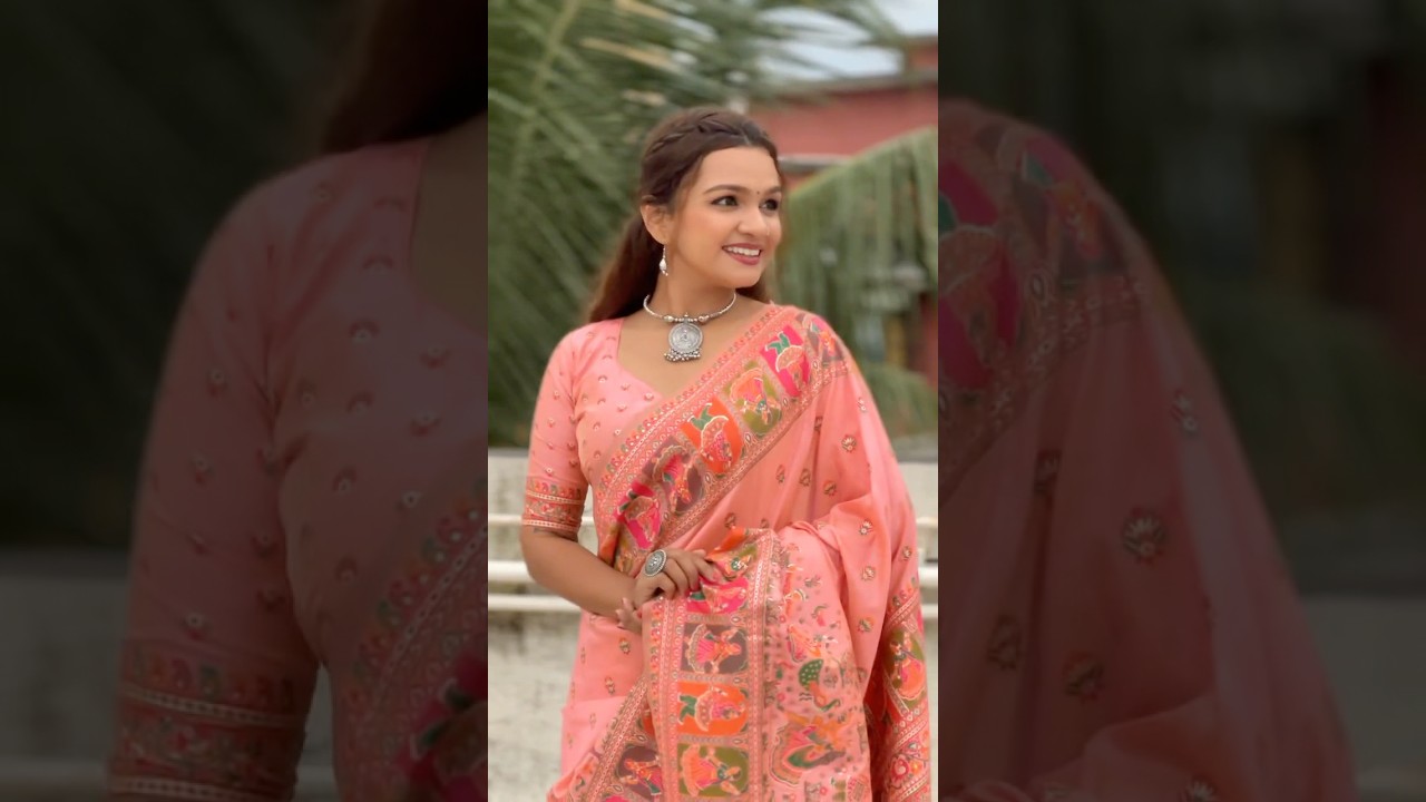 Pashmina Kashmiri Woven Border Saree