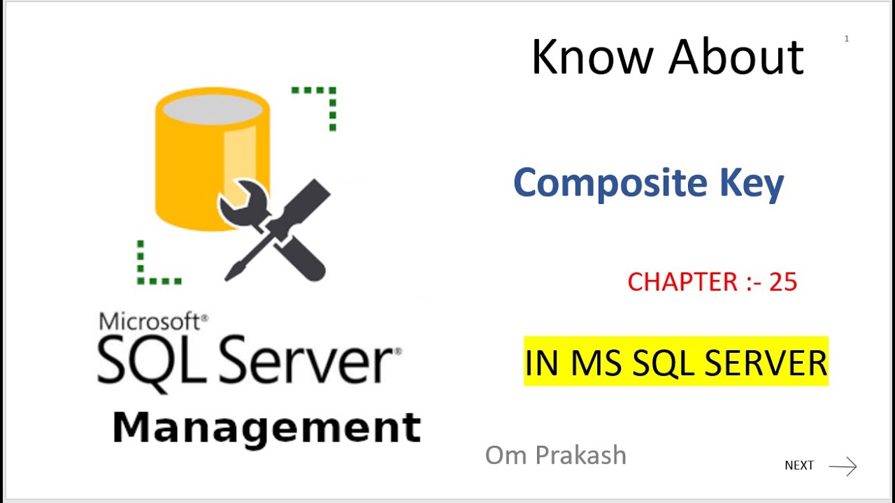 Composite Key in SQL server Chapter 25 - YouTube