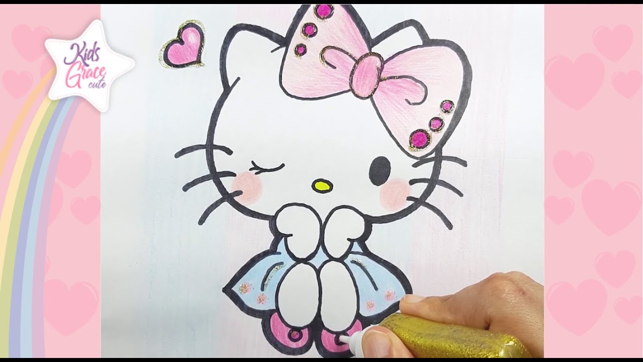 Como desenhar a Hello Kitty  Tutorial de desenho passo a passo