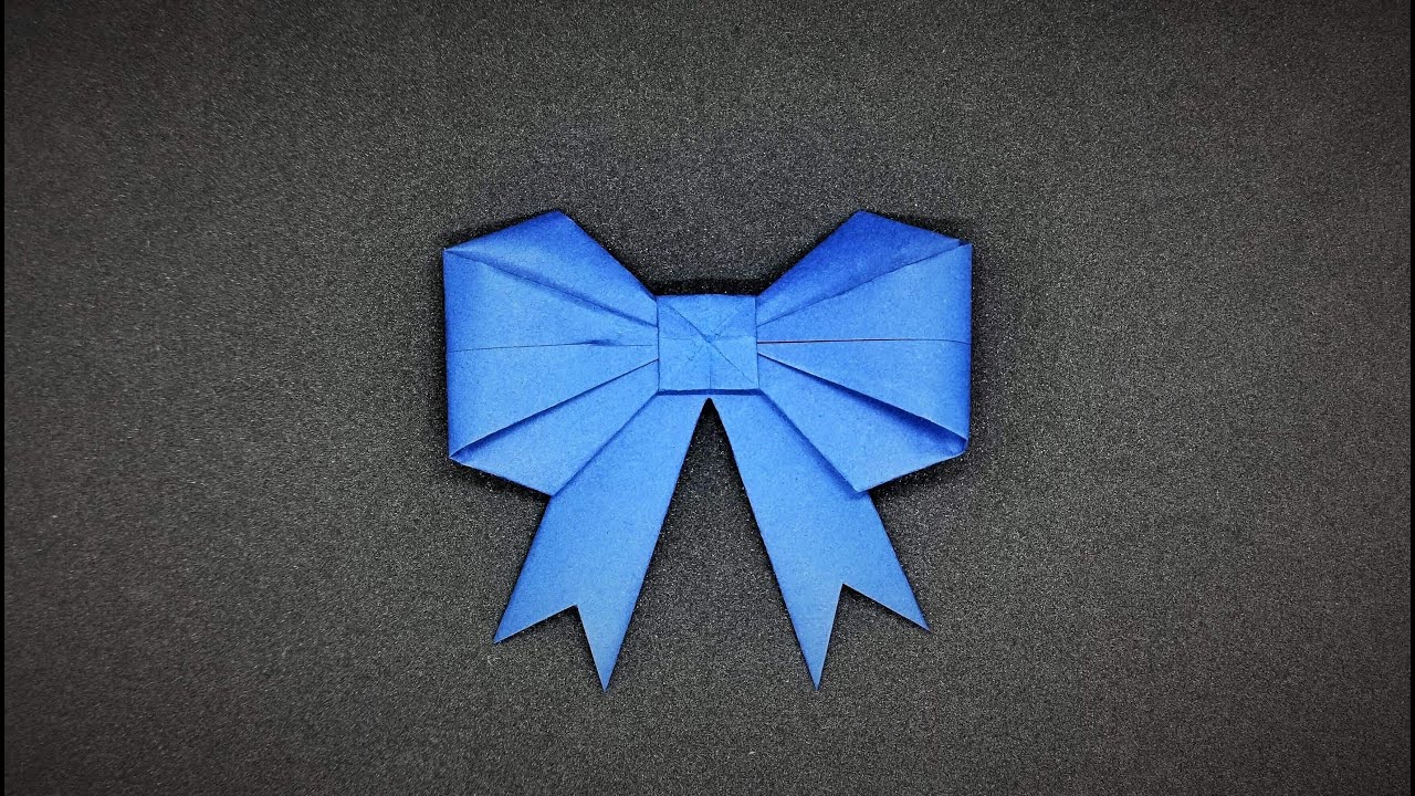Origami Schleife basteln für Geschenke - How to fold a paper bow - DIY easy  Origami - YouTube