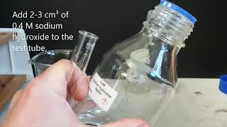 Testing for positive ions - non transition metal ions