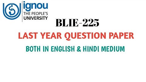 IGNOU BLI-225 previous year question paper JUNE 2021 in English medium