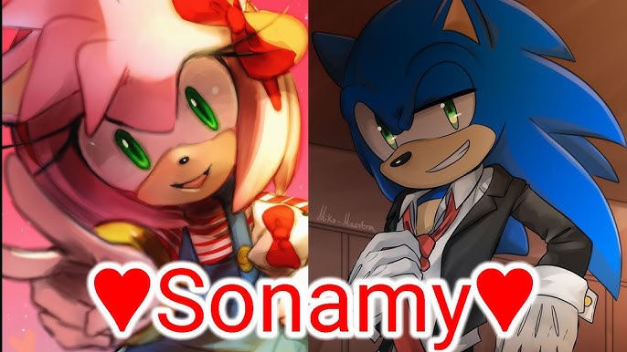 Nitro on X: Sonamy is love 💙💗💘 #SonAmy #SonicTheHedgehog https