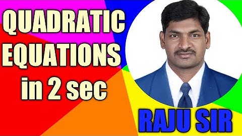 QUADRATIC EQUATION TOPIC EXPLANATION AND 50 IMPORTANT QUESTIONS FOR BANKING AND OTHER GVT GOBS