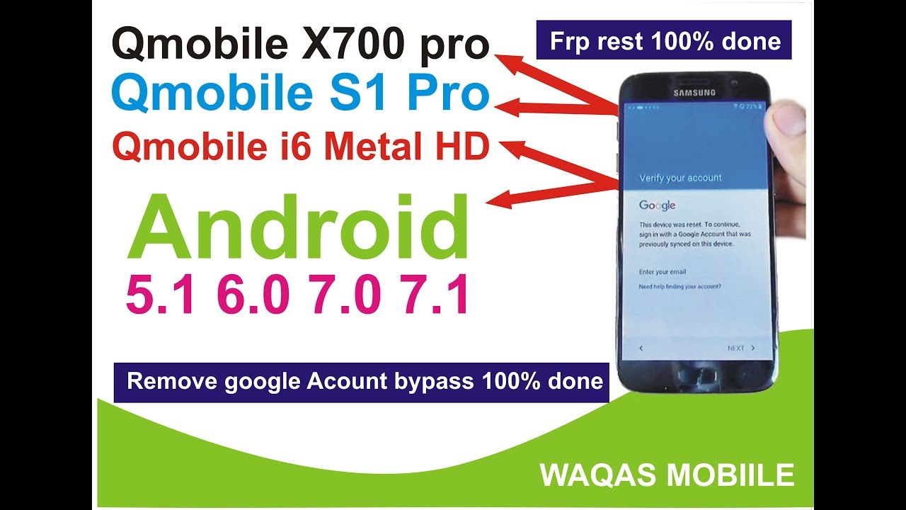 Bypass Google Account FRP Lock Qmobile All mt6580,5.1 ,6.0 7.0, 7.1 2017 by waqas mobile