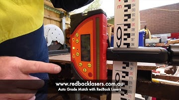 Setting an Automatic Grade with RedBack Lasers Grade Match Tracking Lasers