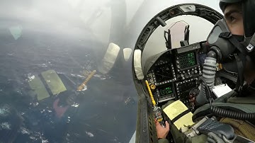 F 18 carrier landing in bad weather and low visibility Military videos