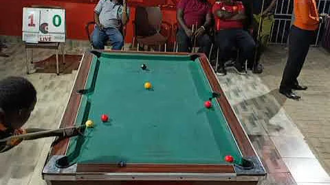 13YEAR OLD MUKISA HERBERT FROM UGANDA WITH MASSY SHOT TO OVERCOME A SNOOKER.