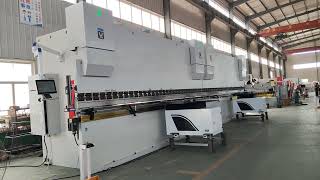 DX260712-W-800T13000mm ESA840R 4 1axis pressbrake(dual machine) trolleys-test video-(3)