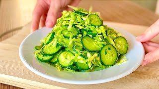 Essen Sie diesen Gurkensalat jeden Tag zum Abendessen und Sie werden Bauchfett verlieren!🔥