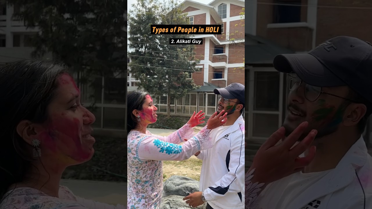 Types of people in holi 😂😂!!!! 