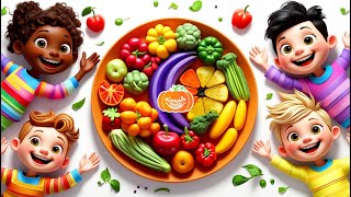Rainbow on My Plate | Fruits & Vegetables Song for Kids | Educational Nursery Rhyme |  Pumpkin Yards