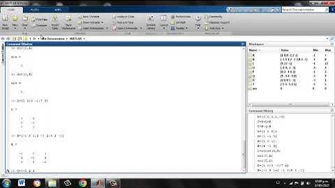 Suma, Resta, Multiplicación de Matrices  y Vectores Con Matlab
