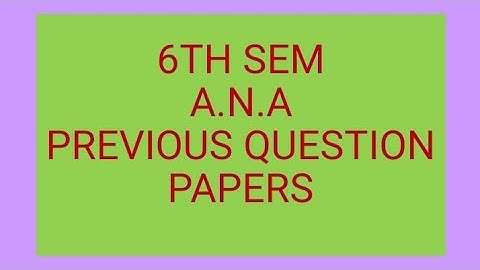 advanced numerical analysis 6th sem previous question papers