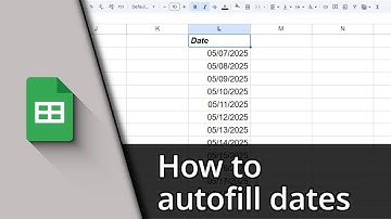 How to autofill dates in Google Sheets ✅ Tutorial