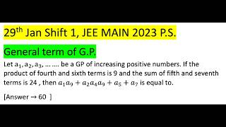 Let a_1,a_2,a_3,……. be a GP of increasing positive numbers. If the product of fourth and sixth