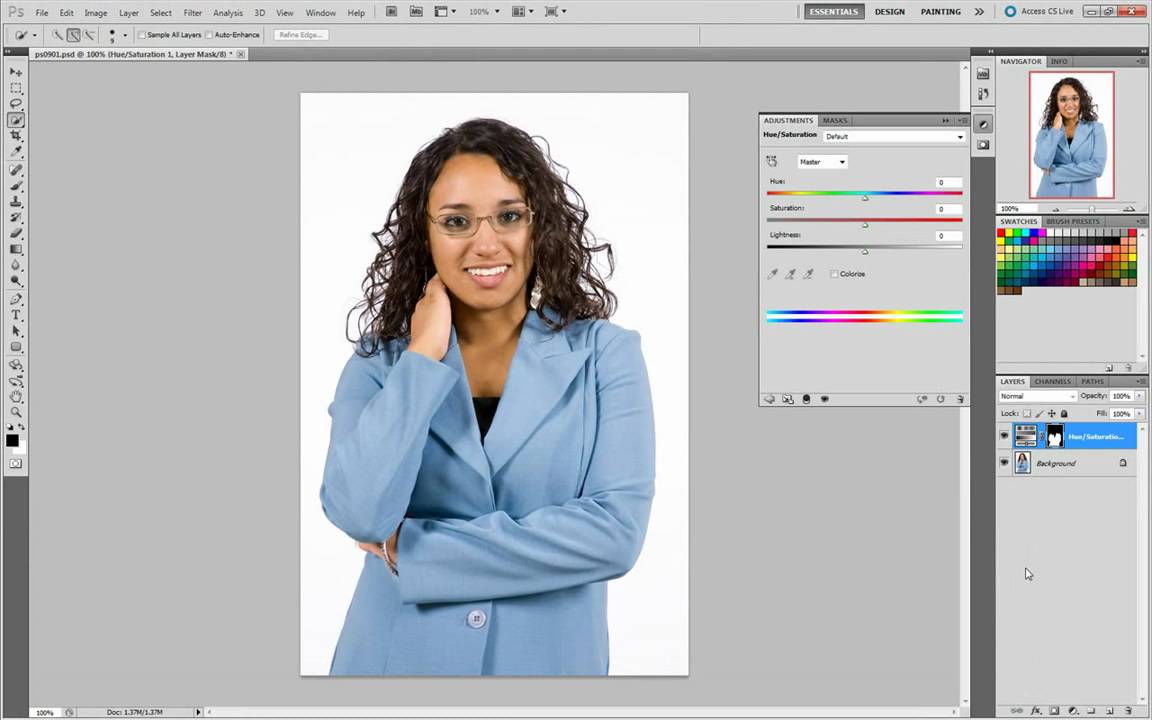 Photoshop CS5 Tutorial: Changing Colors using adjustment layers