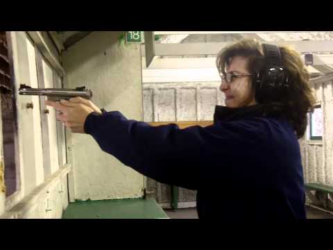 Aaron, Alia, and Julie with an MKIII and a Sig Sauer