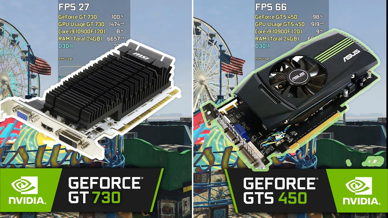 Gt 730 Vs Gts 450 Test In 5 Games Youtube