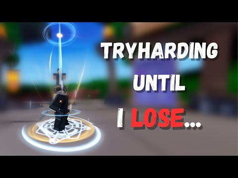 Tryharding Until I Lose in Roblox Bedwars..