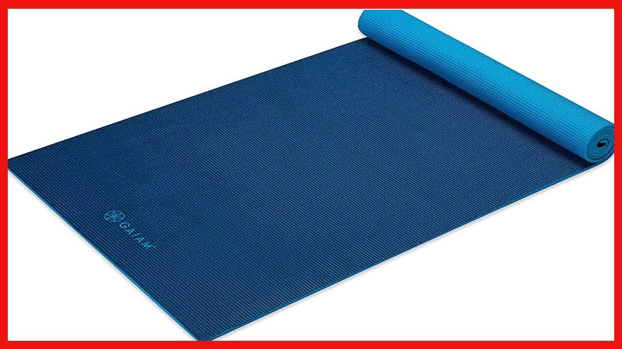 Gaiam Solid Color Yoga Mat, Non Slip Exercise & Fitness Mat for