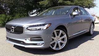 2017 Volvo S90 T6 Inscription  Start Up, Road Test & In Depth Review