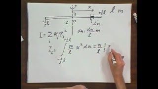 8.01x - Module 20.04 - Moment of Inertia of rotating rod.