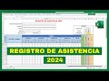 REGISTRO DE ASISTENCIA Enero 2024 [Plantilla] ✅
