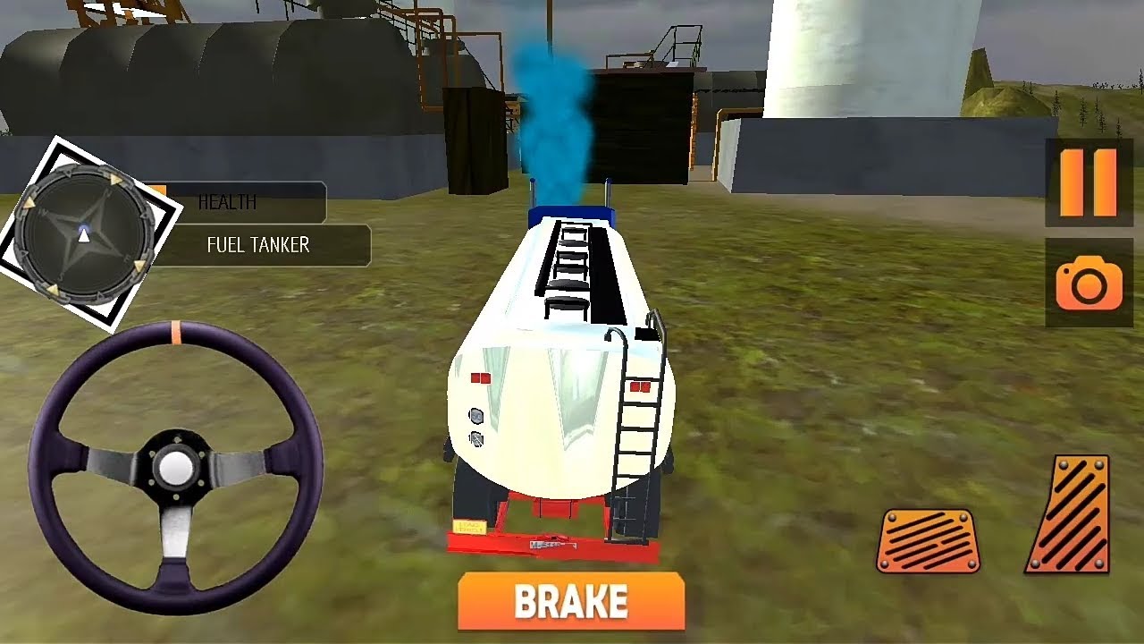 Offroad Hill Side Oil Tanker Transporter Cargo Game || Oil Tanker Driving Game - Games