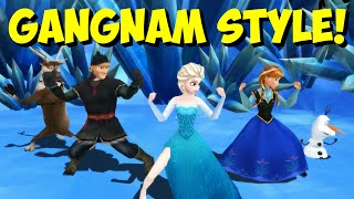 MMD Frozen 2 – Gangnam Style – Elsa Anna Kristoff Sven Olaf funny cartoon meme II Disney