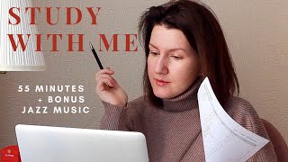 ☕️ Does Music Help to Study? Let's try! Study With Me: 55 minutes, Study Music for Concentration