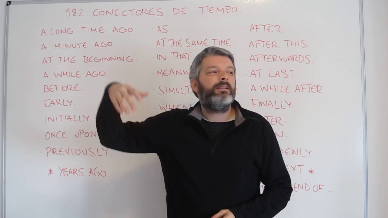 Conectores de tiempo. Aprende inglés con Marcos (182) prepare