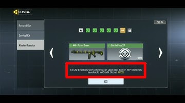 Kill 20 Enemies with Annihilator Operator Skill in MP Matches in call of duty season 10