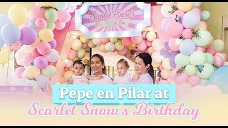 Pepe en Pilar at Scarlet Snow's Birthday