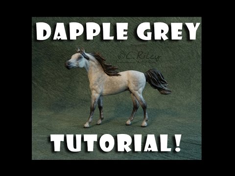 How to Paint a Dapple Grey Model Horse Tutorial - YouTube
