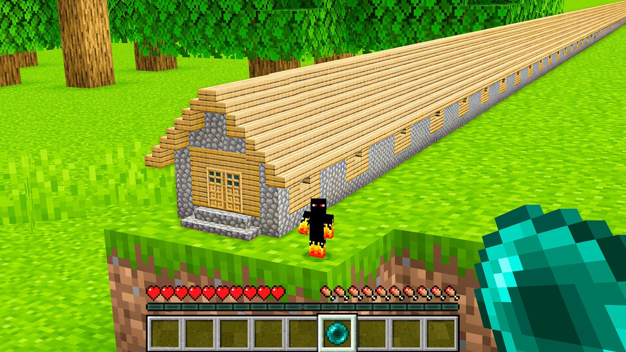 Criei uma CASA PEQUENA INFINITA pra Trolar amigo no Minecraft