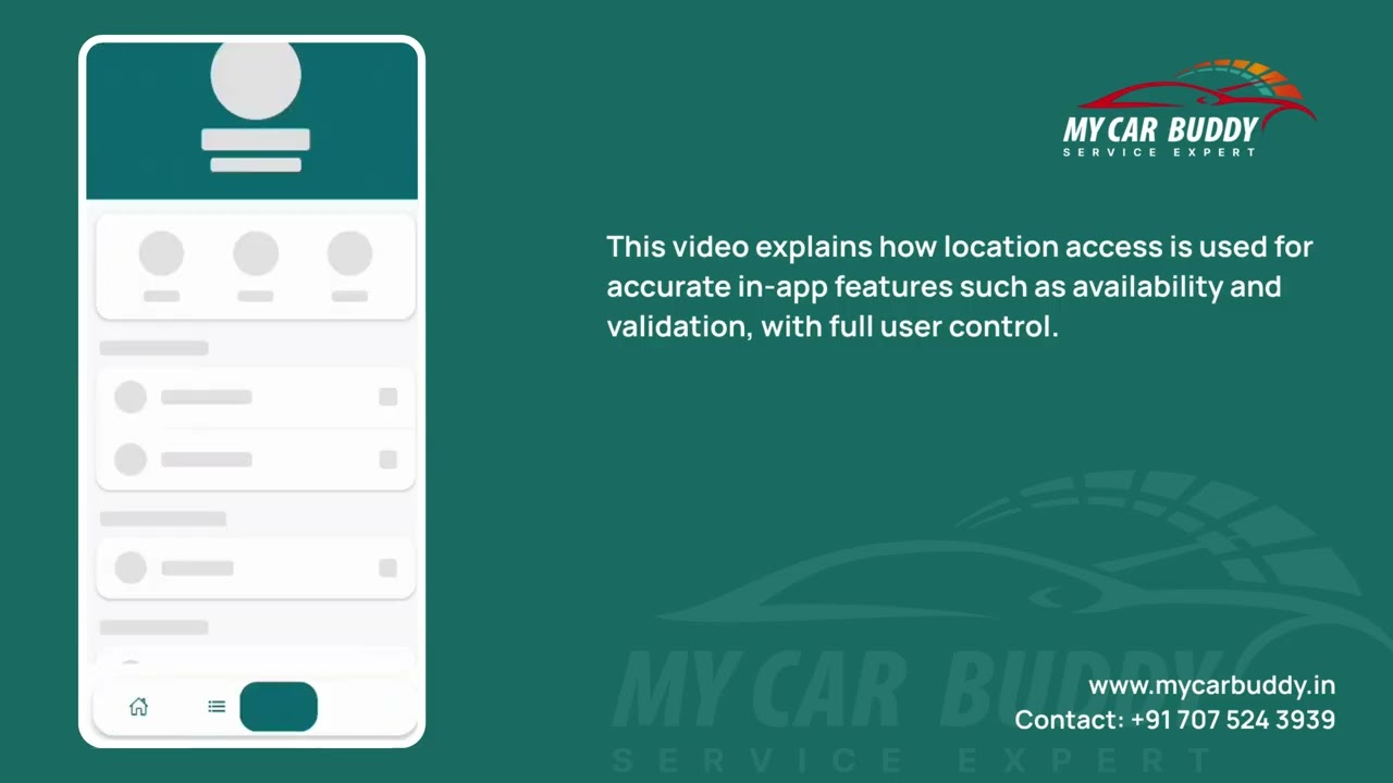 in-app walkthrough of the feature of My Car Buddy App