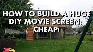 In this DIY video: I built a ~ 10 x 20 ft movie screen for my OPTOMA GT1080 Projector using less than $75 of parts and under 3 hours 