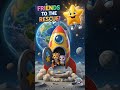 🚀 Lost on the Moon! 🌙 | Space Adventure for Kids #shorts
