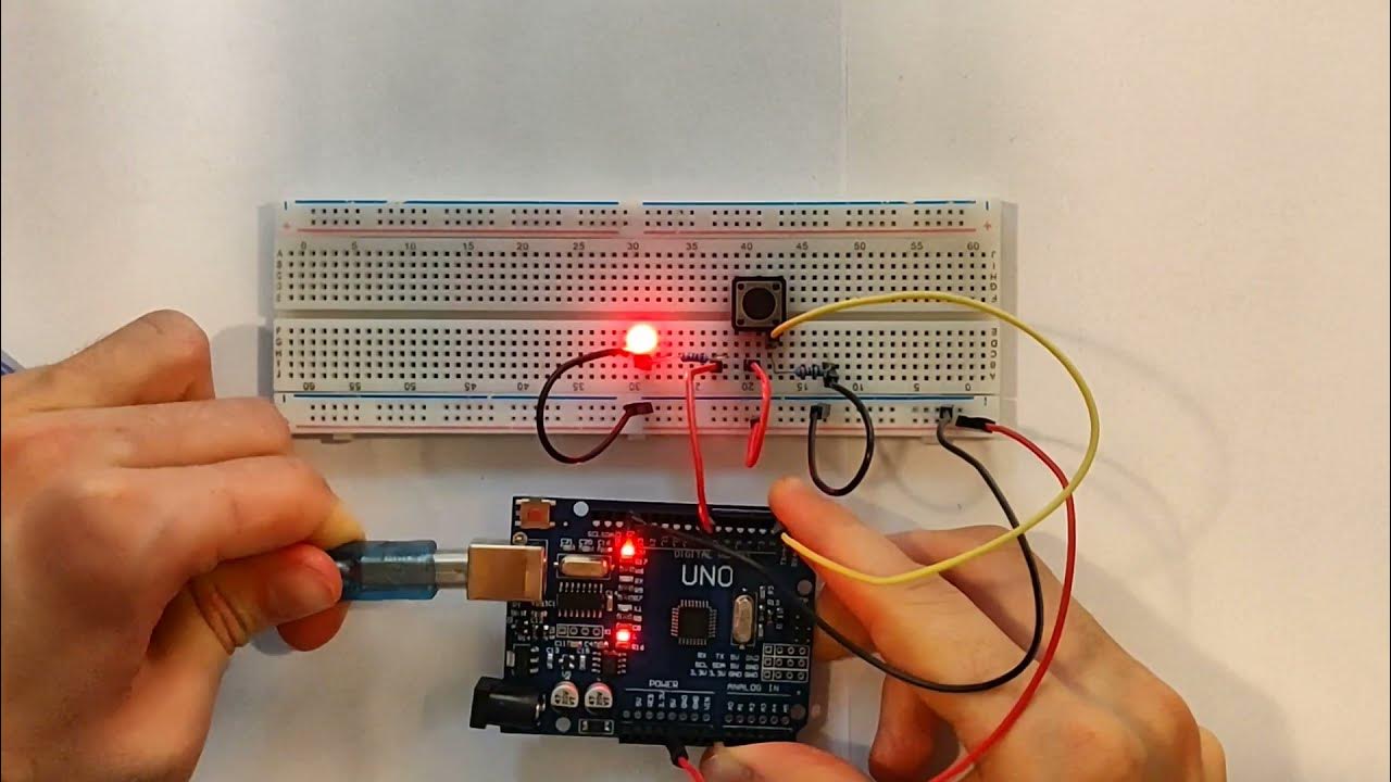 Acender um LED com botão - YouTube