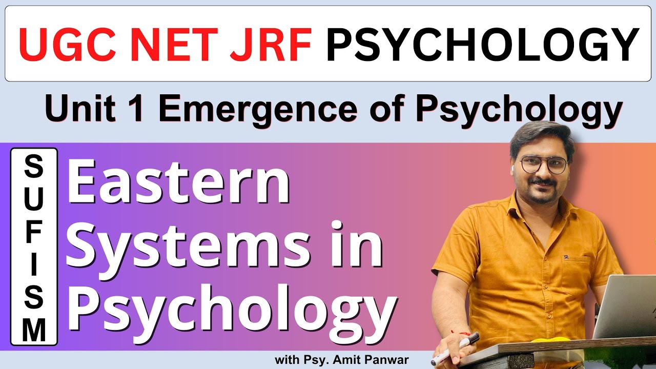 Unit 1 Emergence of Psychology - Major Eastern Systems - SUFISM  ( Types of Self ) - NTA UGC NET JRF