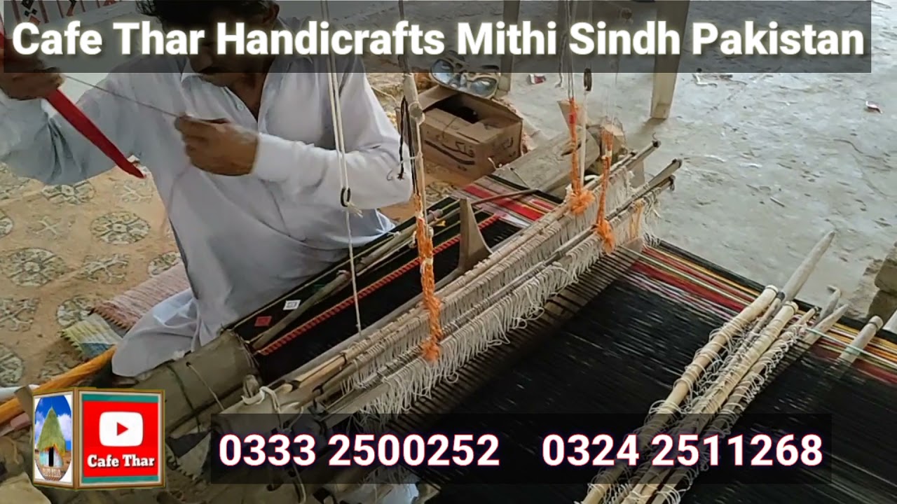 HOW TO MAKE HANDMADE SHAWL AT THE OUTLET OF CAFE THAR HANDICRAFTS MITHI SINDH PAKISTAN