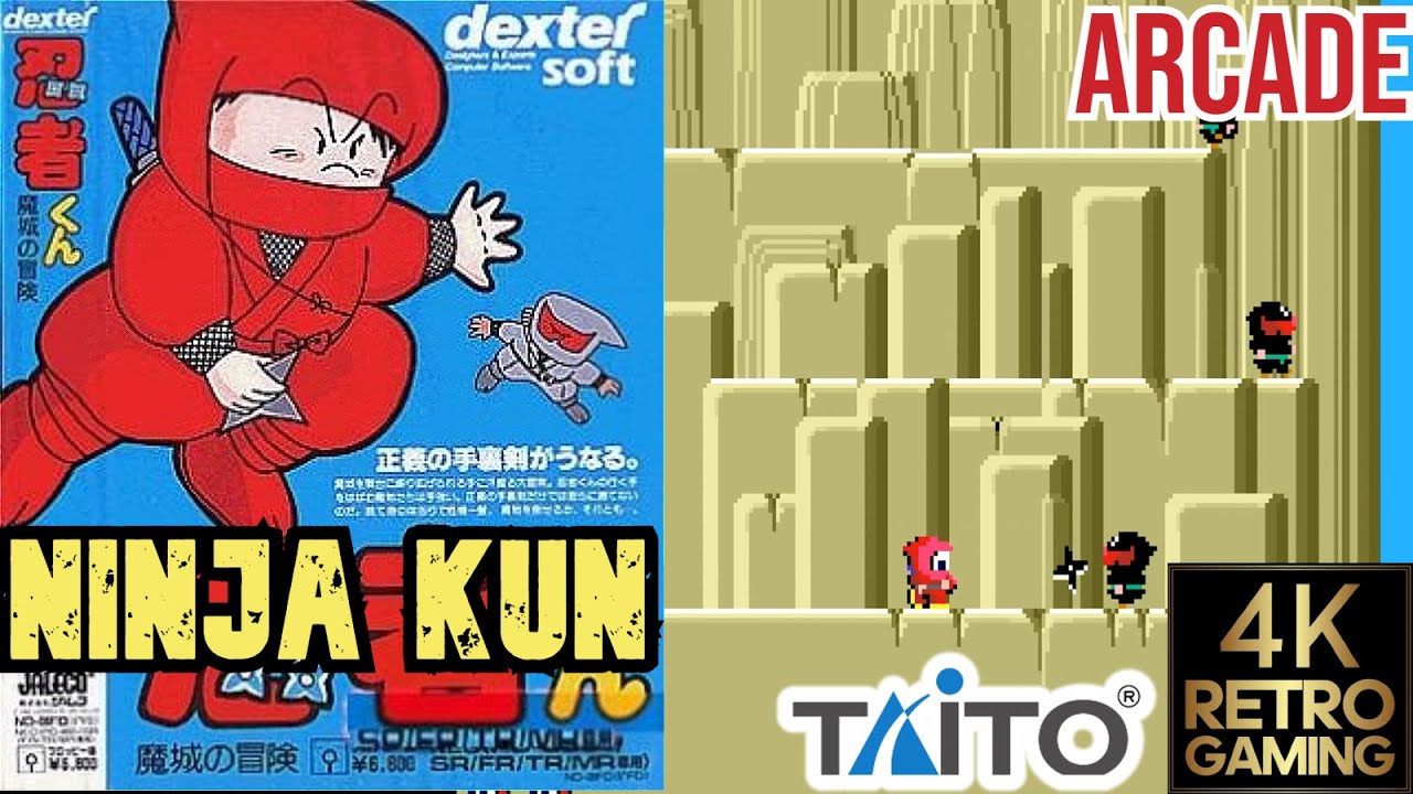 Ninja-Kun Arcade (Taito 1984) 4k Gameplay - YouTube