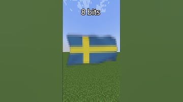 Minecraft Sweden 🇸🇪 󠁧󠁢󠁥󠁮󠁧󠁿 FLAG 64 bits 32 bits 16 bits 8 bits 4 bits 2 bits 1 bit