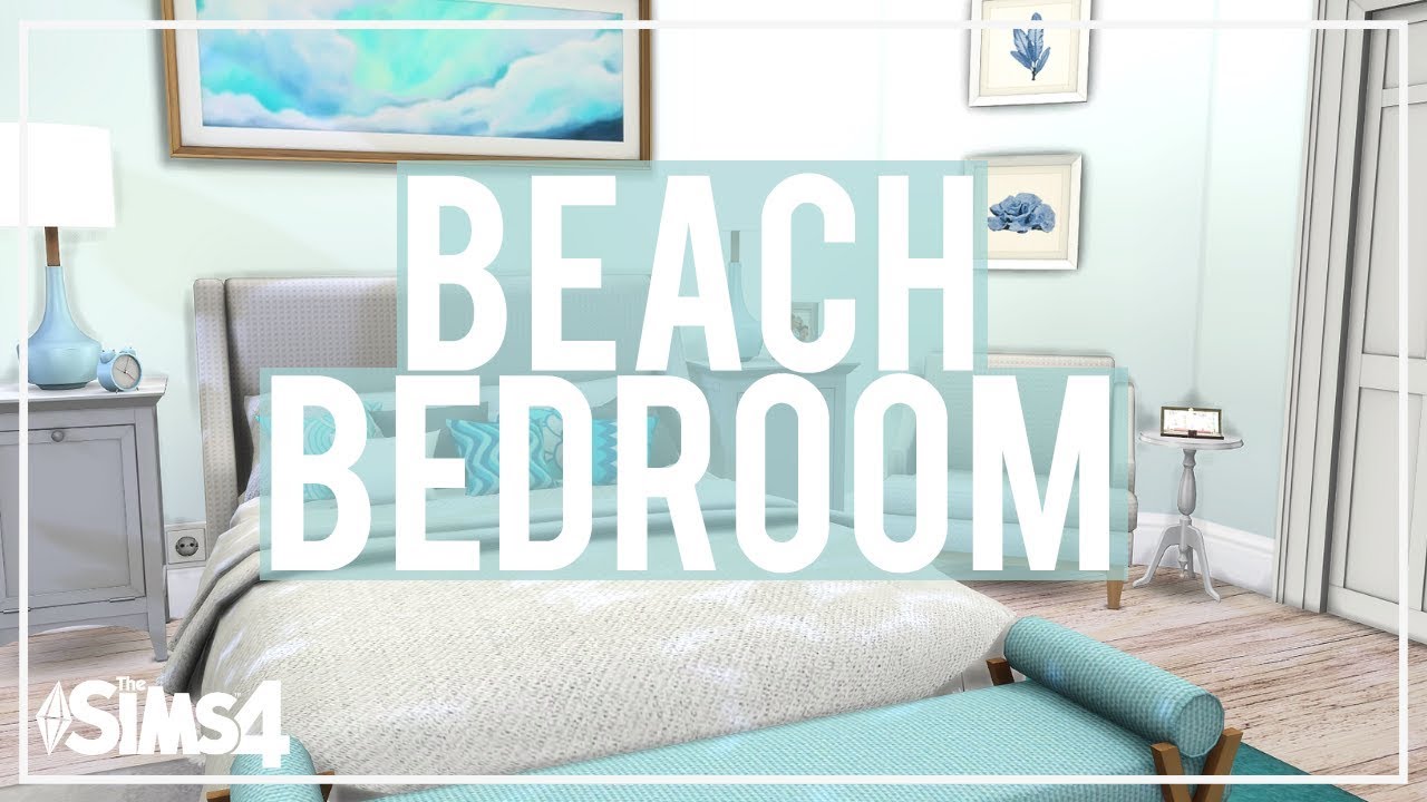 The Sims 4 Room Build BEACH BEDROOM 🌊 + CC Links. YouTube