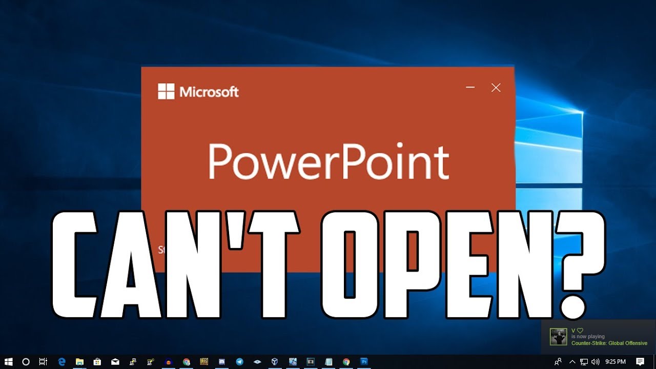 can't open presentation