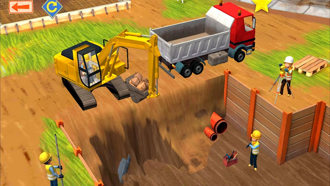 โหลดการ์ตูน  Update 2022  แมคโคร ตักดิน รถสิบล้อ ขนดิน รถปูน  ช่าง ก่อสร้าง เกมส์สำหรับเด็ก
