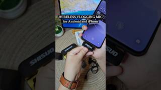 Wireless Vlogging Mic for Android and iPhone - SHISUO S16 Noise Reduction Lavalier Microphone
