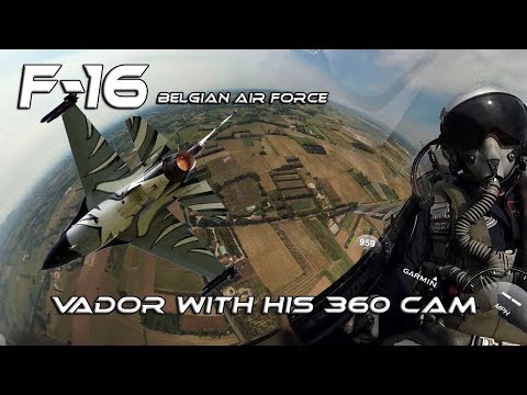 F16 4K UHD  F-16 Belgian Air Force Solo Display Vador with his 360 Cam